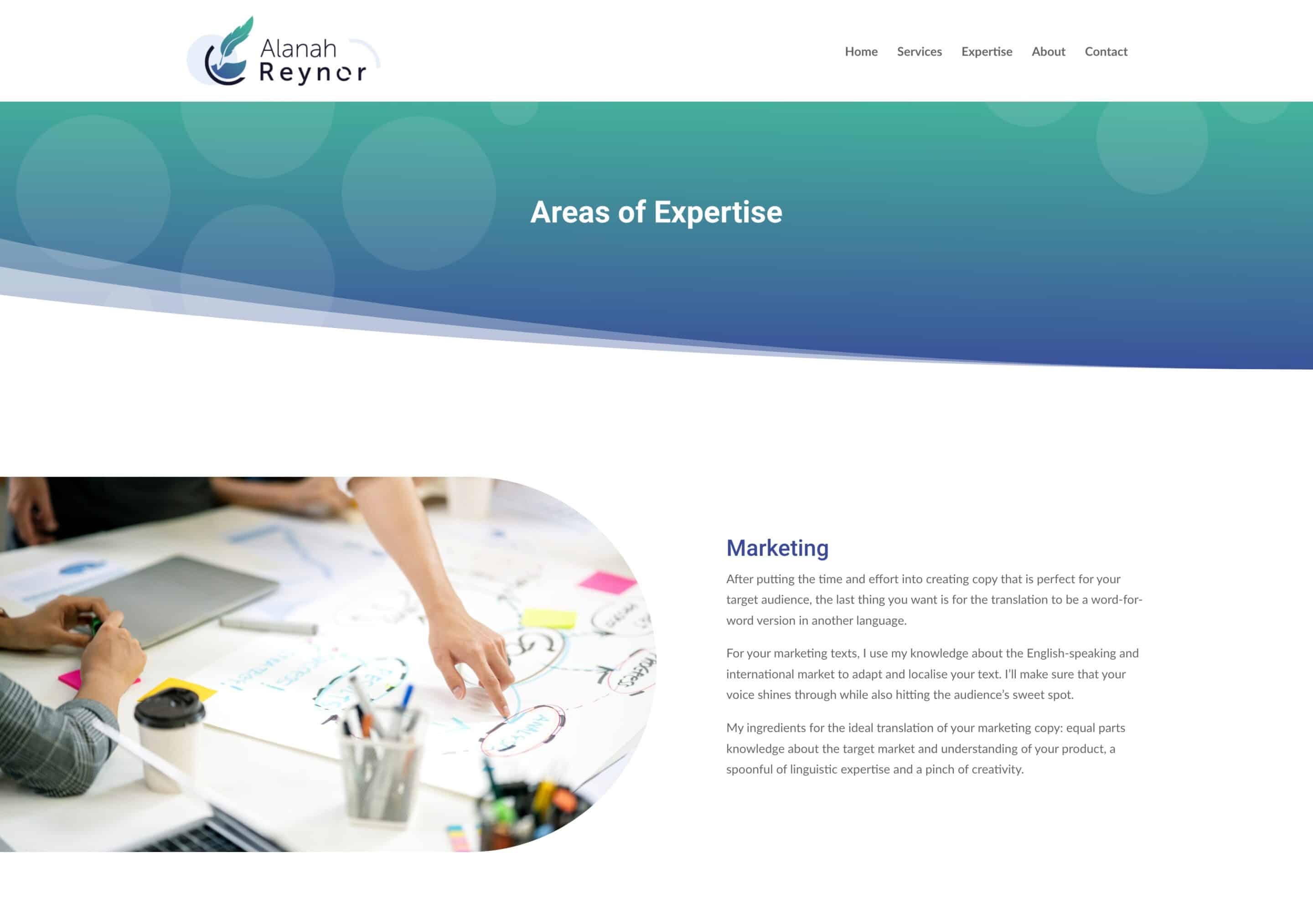 Alanah Reynor - Site Vitrine - WordPress