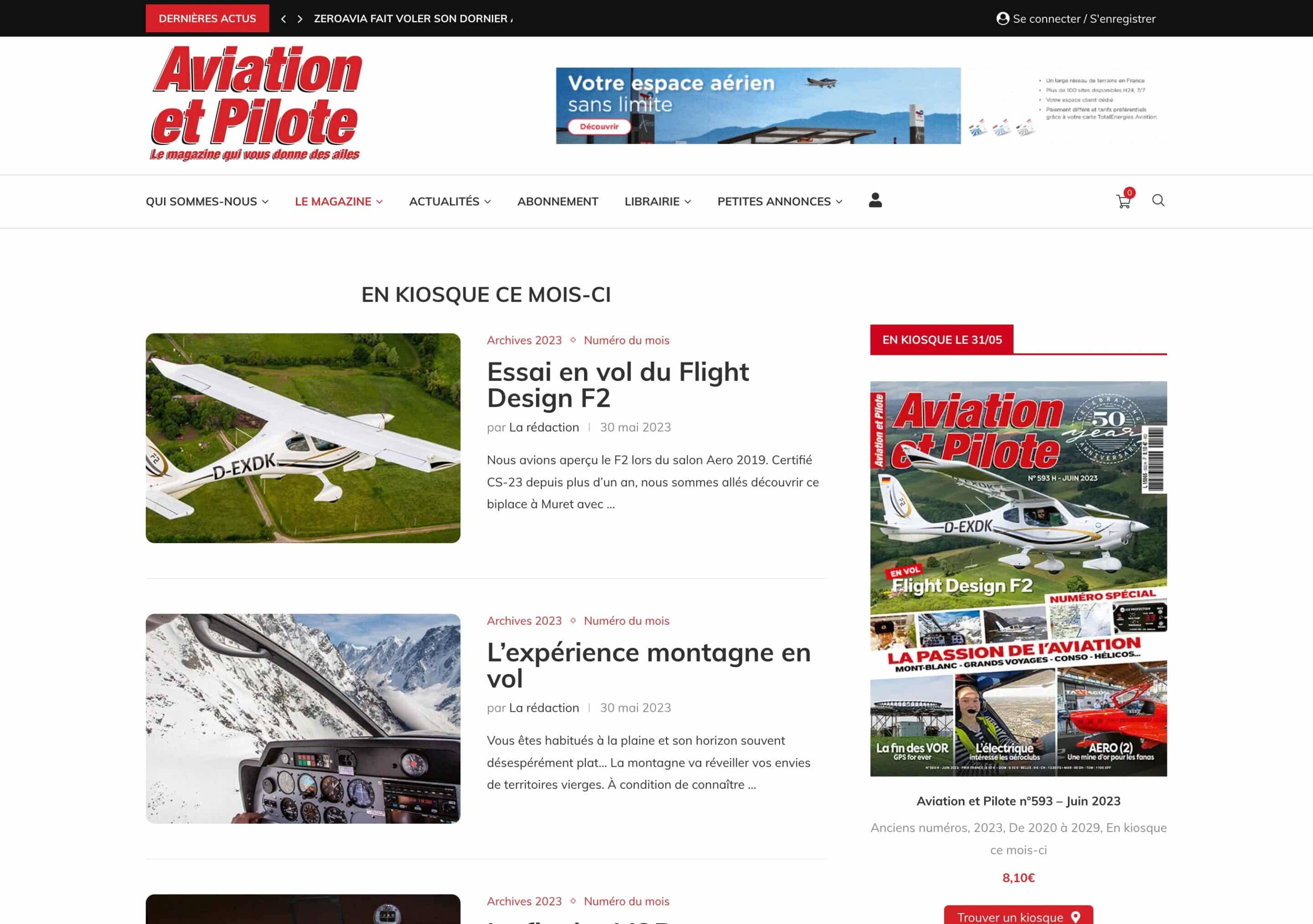 Aviation et Pilote - Boutique en ligne - WordPress