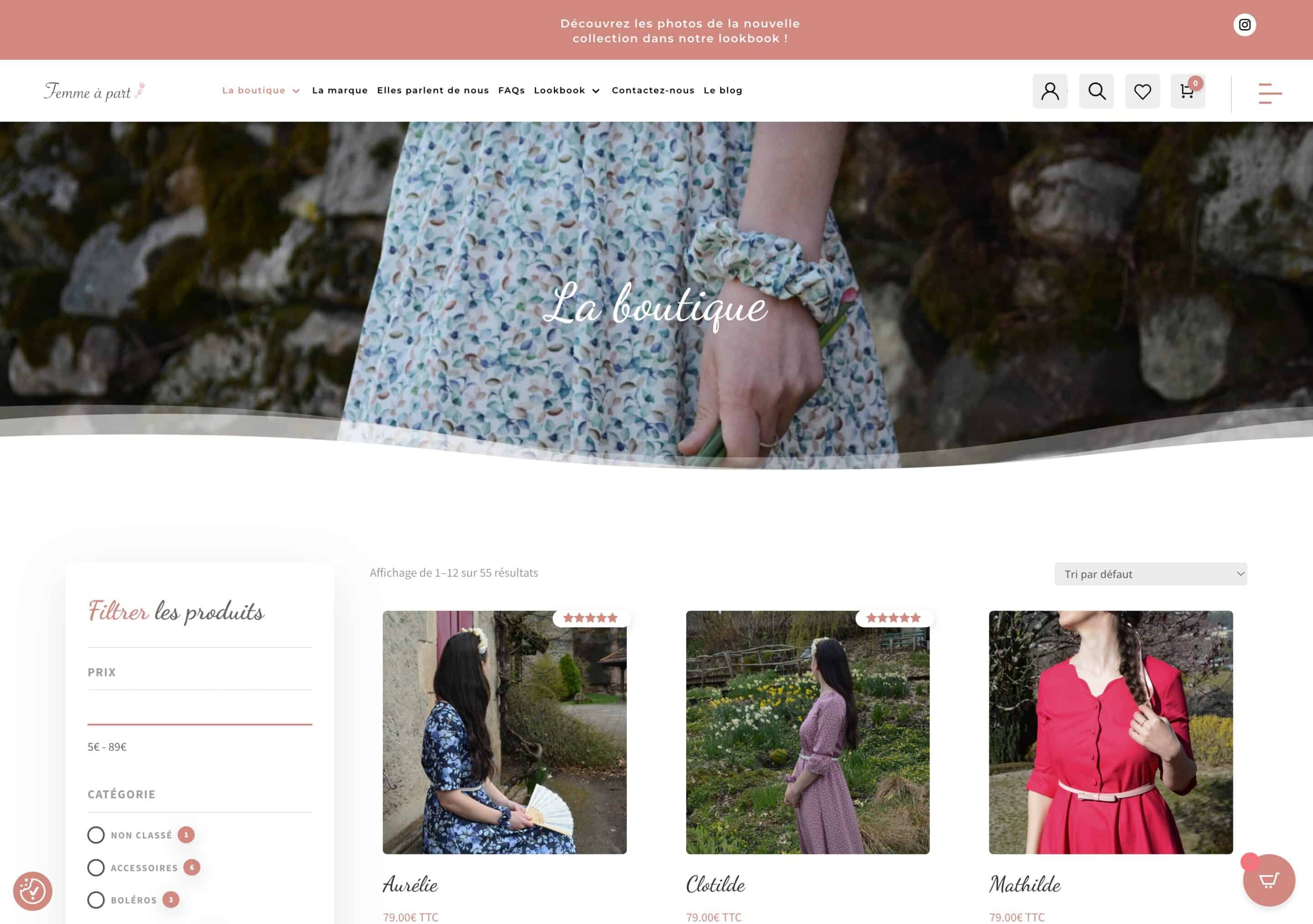 Femme a part - Boutique en ligne - WordPress