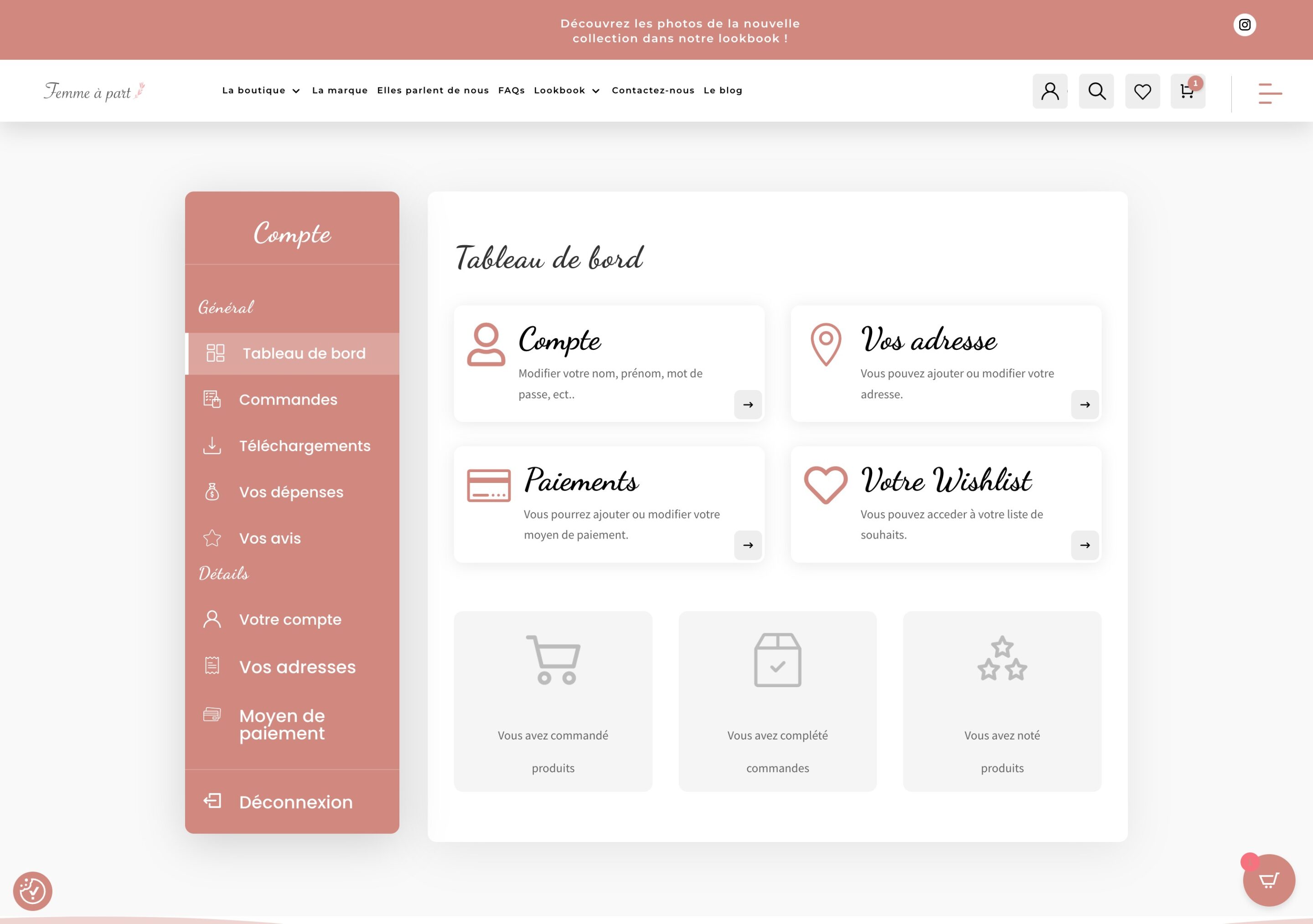 Femme a part - Boutique en ligne - WordPress