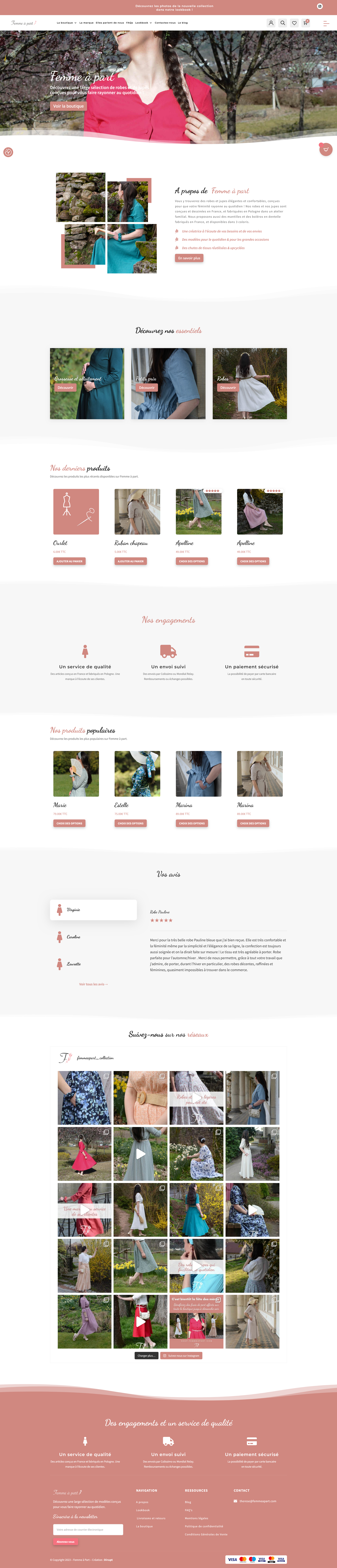 Femme a part - Boutique en ligne - WordPress