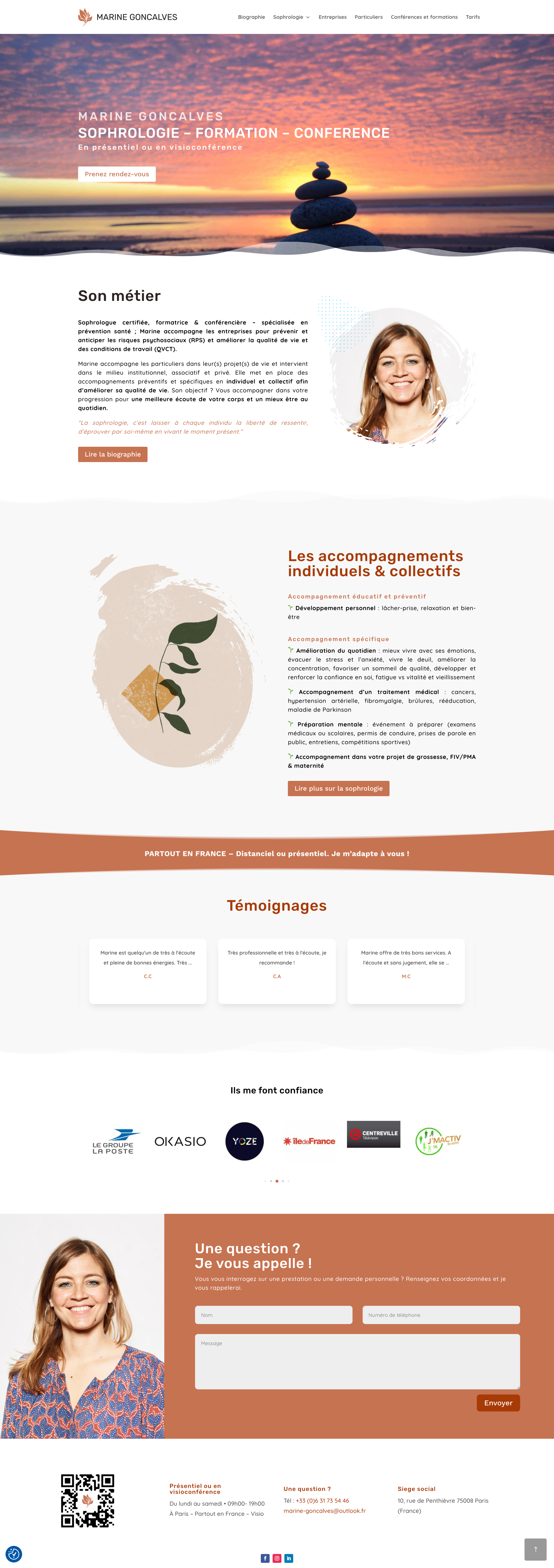Marine Goncalves - Site Vitrine - WordPress